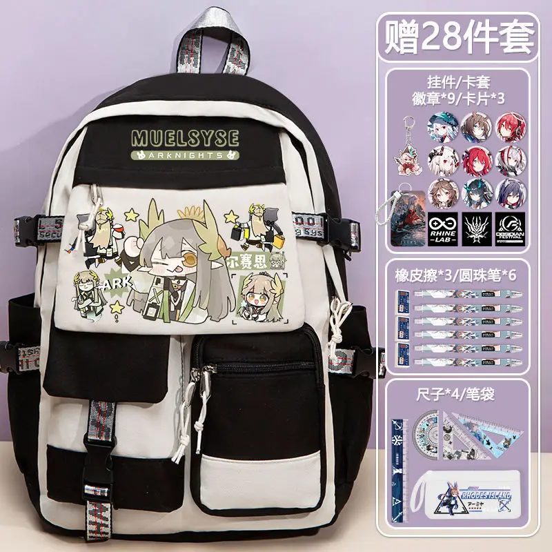 Arknights Anime Boys Girls, Elementary Grades 1-6, Lightweight And Large Capacity Backpack For Middle School Students