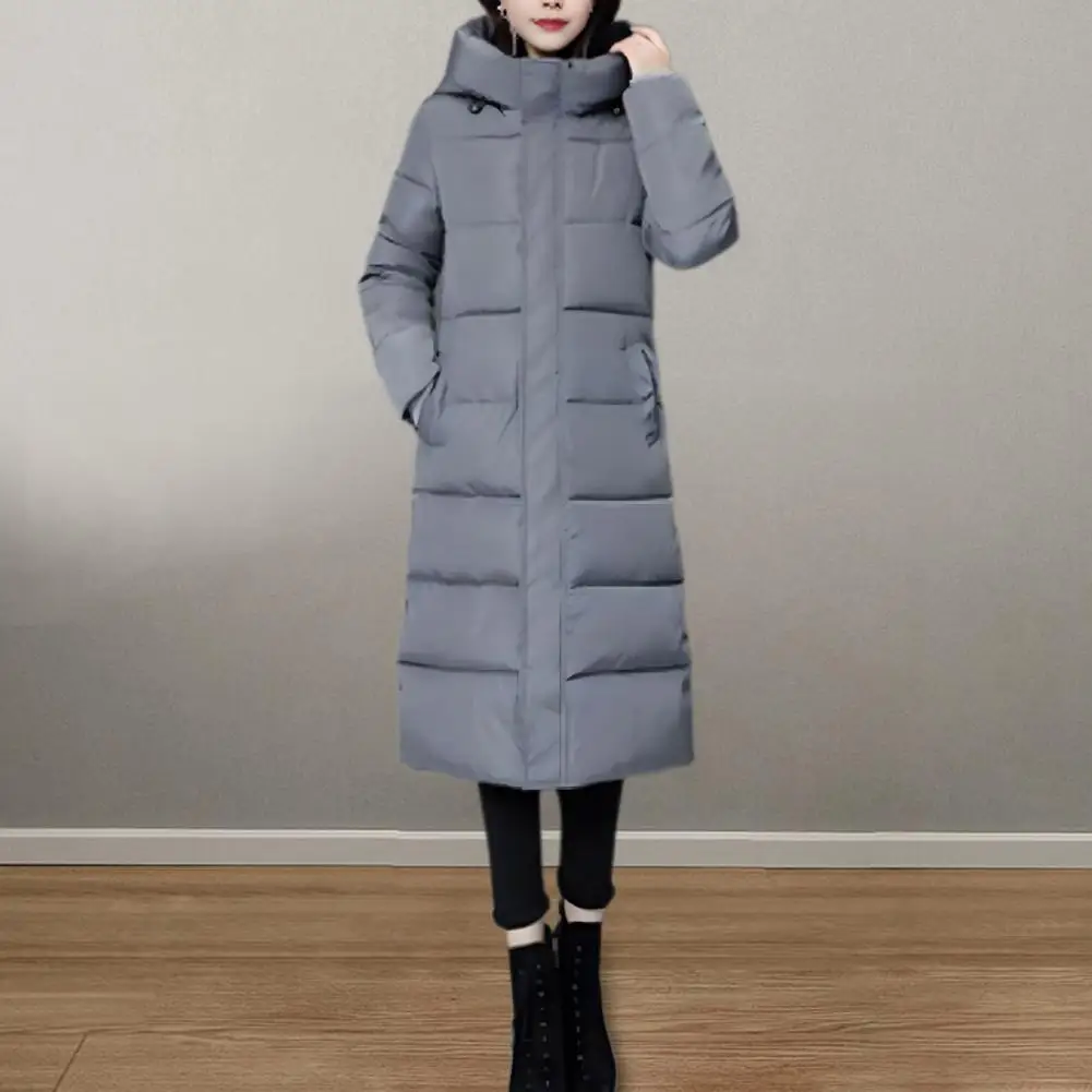 Women's Parkas 2024 New Winter Jacket Warm Hooded Down Padded Coat Long Korean Loose Thick Mother Cotton Snow Wear Coats