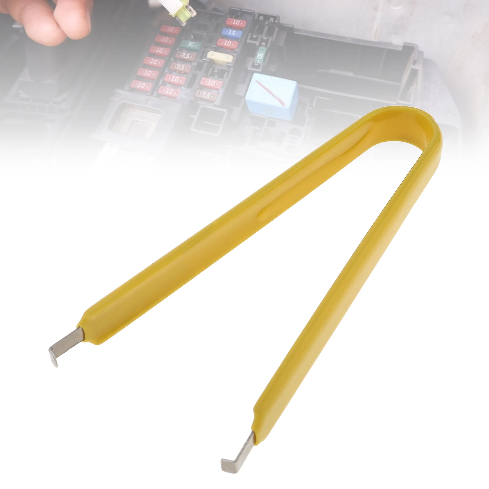 

U Shaped Tweezers IC Chip Extractor Electronic Component Extraction and Repair Tool Tweezer Puller Yellow Fuse Puller