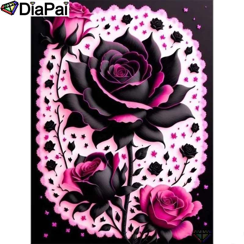 DIAPAI Diamond painting "Flower landscape" Full Square/Round Drill Wall Decor Inlaid Resin Embroidery Craft Cross stitch