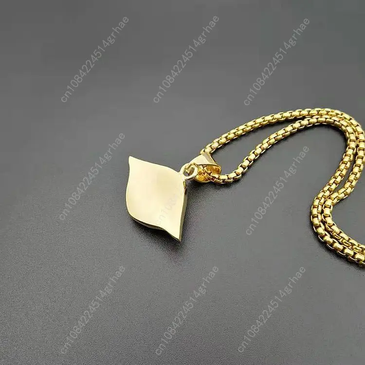 Hip hop Gold color Eye Pendant Necklace with zircon 316L Stainless steel Clavicle Necklace Women men Jewelry