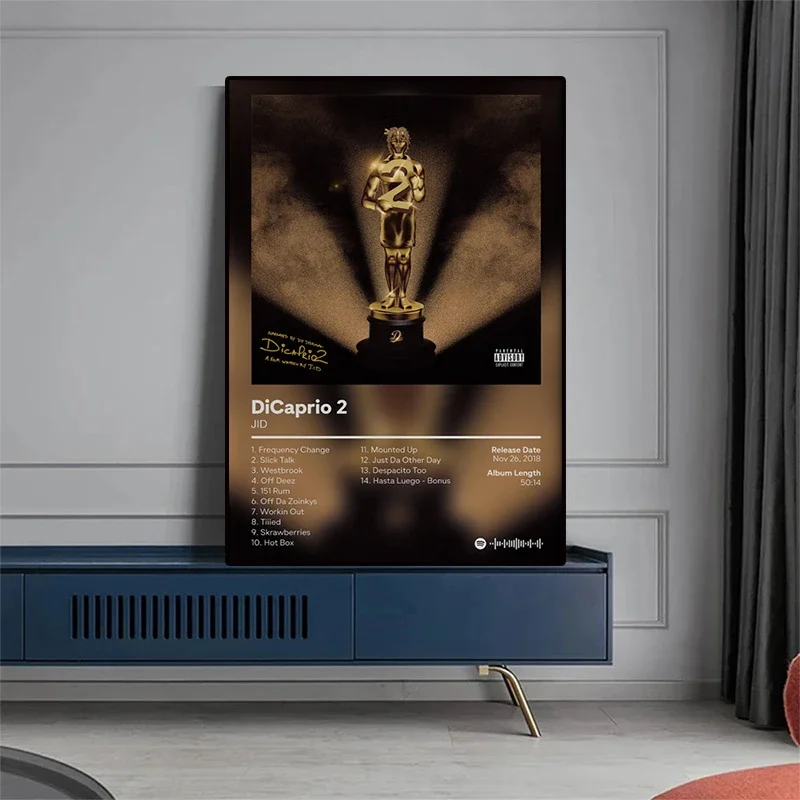 Pop Rap Music Album Cover JID Poster Aesthetic Rapper Hip Hop Rock Back The Forever Story Dicaprio Canvas Art Room Wall Decor view 4