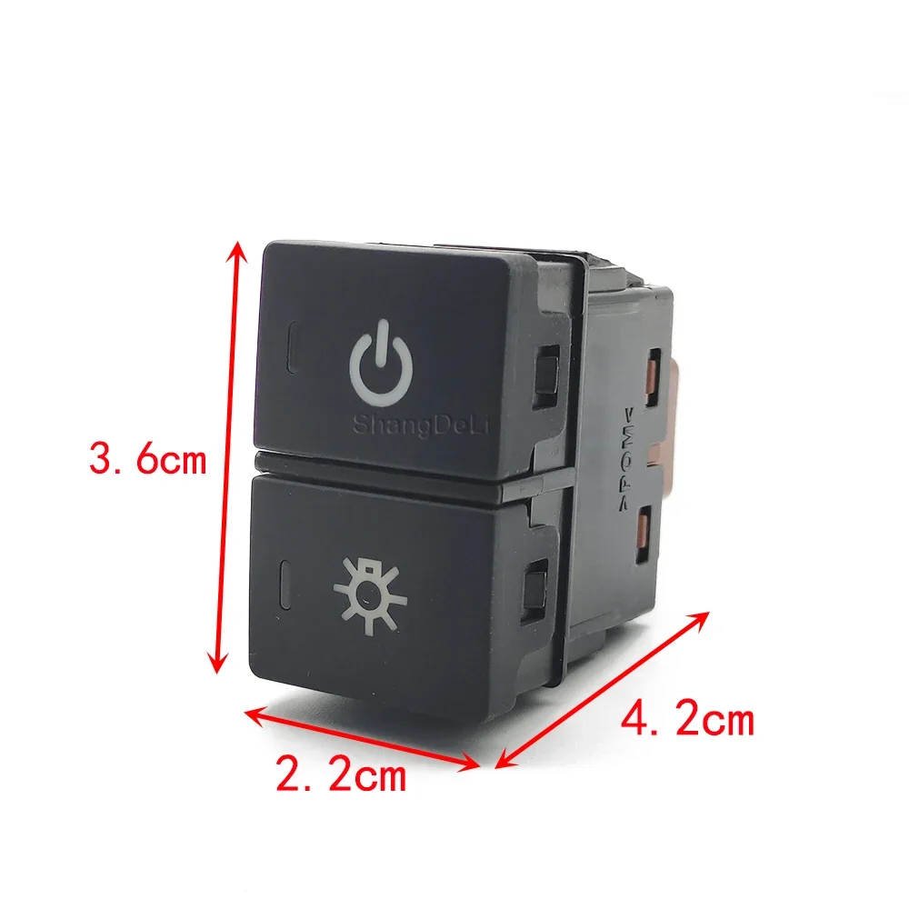 Car LED Light Dual Key Switch Radar Front Fog Light Steering Wheel Heating Button For Honda CRV URV AVANCIER CITY Accessories