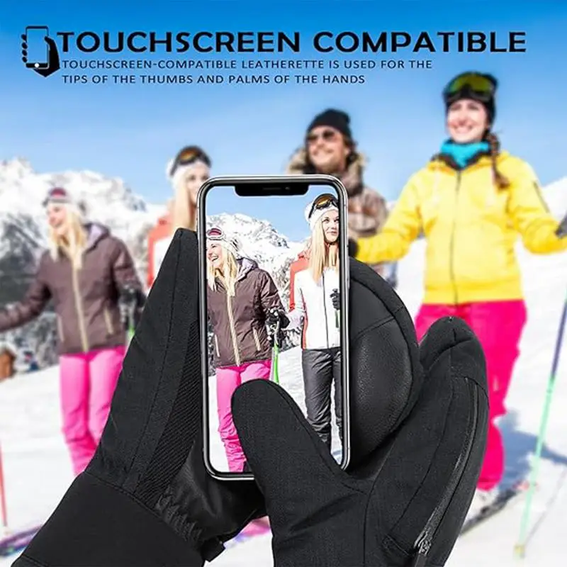 Manoplas de esquí impermeables para hombre y mujer, guantes antideslizantes para exteriores, Snowboard, Invierno