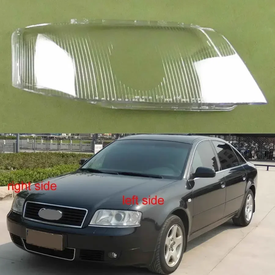Dla Audi A6 A6L 1999 2000 2001 2002 Osłona reflektora Osłona reflektora Przezroczysta soczewka z pleksi Wymień abażur