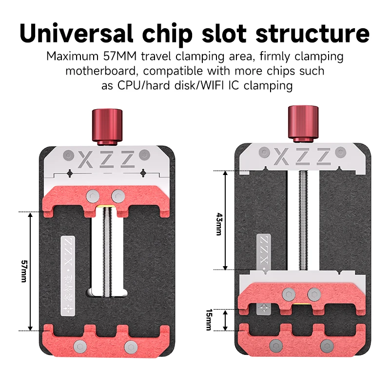 Imagem -05 - Universal Pcb Holder Jig Ajustável Resistência a Alta Temperatura Cpu ic Chip Solda Fixture Ferramentas de Remoção de Cola Chip