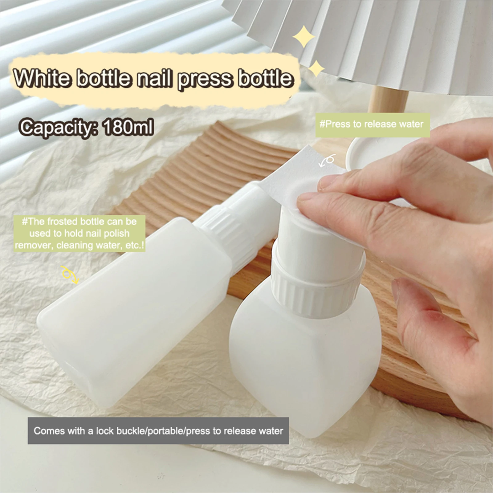 

Диспенсер с насосом для дизайна ногтей, 180 мл