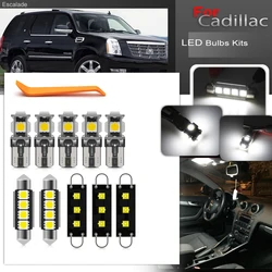 Fits For 2007-2014 Gen3 Cadillac Escalade Full White Canbus Upgraded Car Interior Package Light Bulbs Replacement