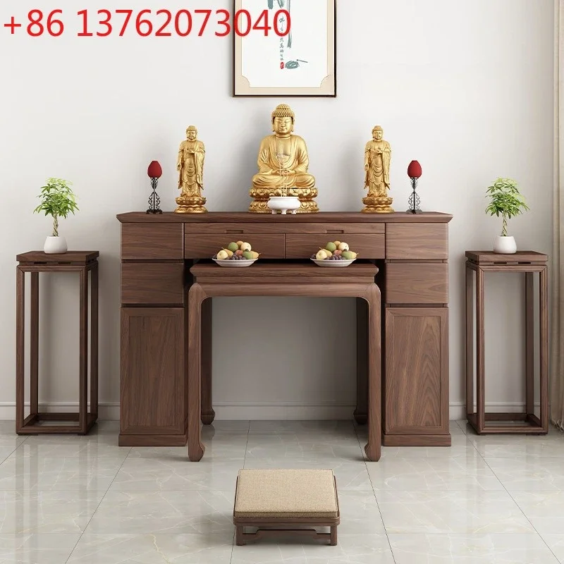 Black walnut new table incense table household Buddhist hall Gongtai Buddhist platform living room incense table Shentai