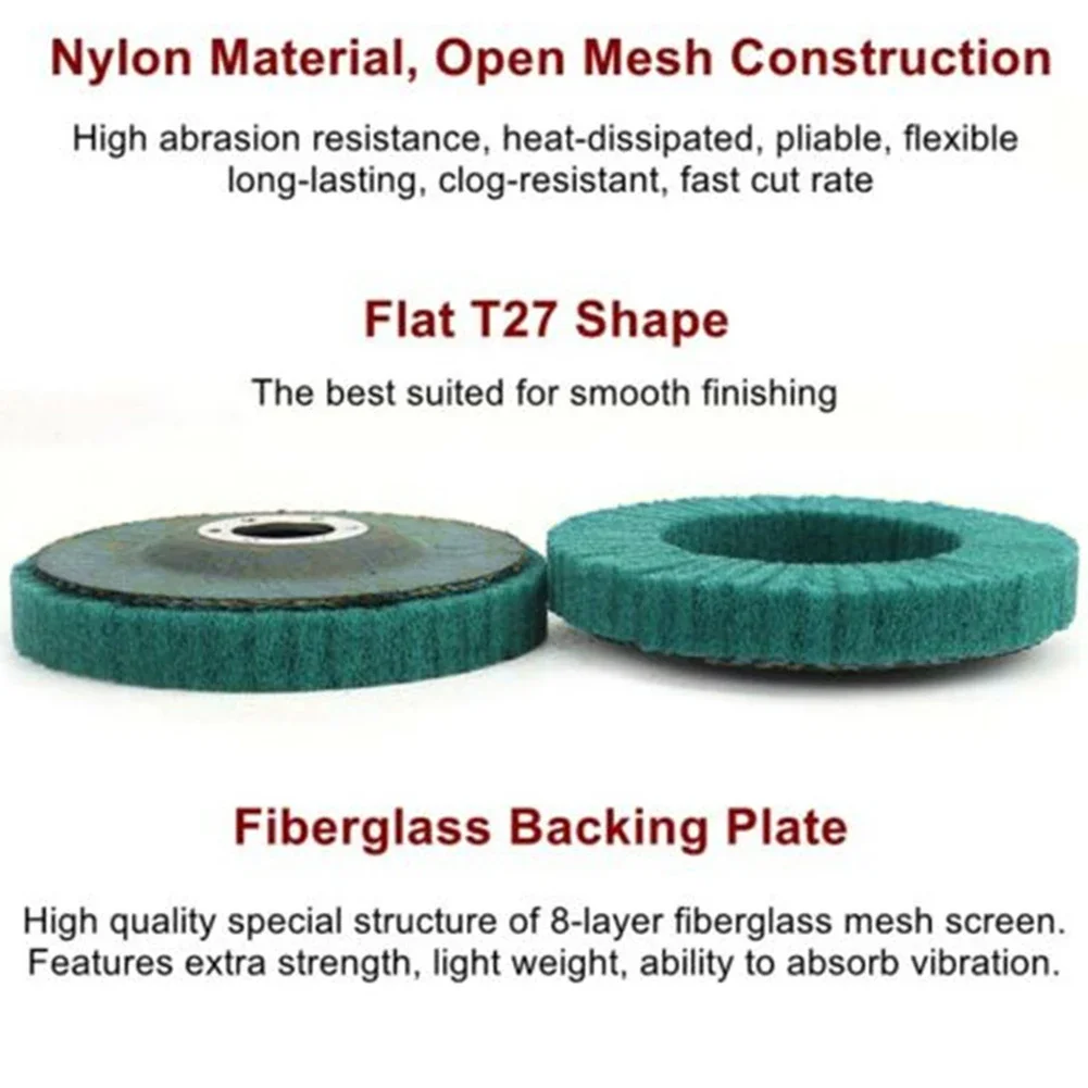 Polishing Buffiing Wheel 120 Mesh Flap Discs For Angle Grinder Flat Type 27 Shape Max RPM 13300 Mesh Construction