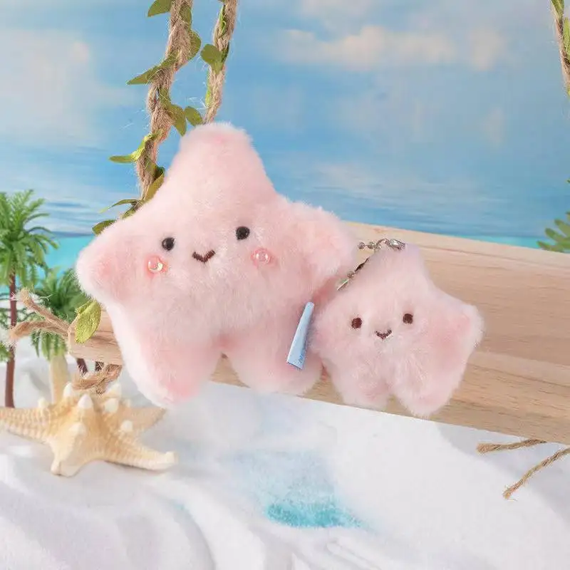 أحدث البحرية الأم والطفل الحيوان على ظهره قلادة المفاتيح Kawaii محشوة ألعاب من نسيج مخملي دمية الكرتون أنيمي لطيف وممتع هدية