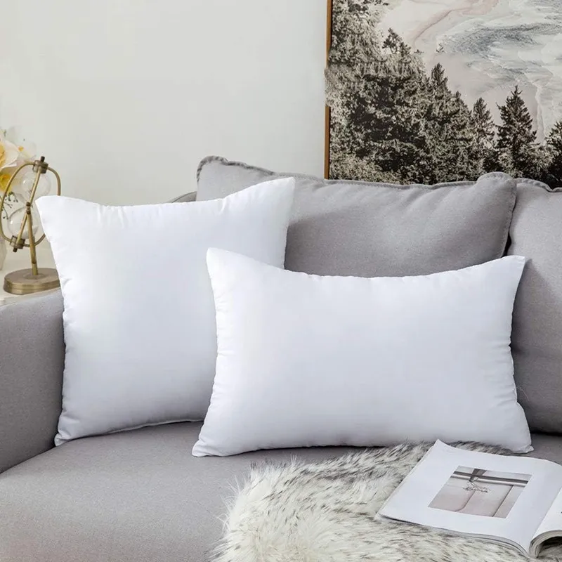 Throw Pillow Inserts 30x50cm 45x45cm 50x50cm Cushion Inner Soft Fluffy Plump Stuffer Cushion Pads White Decorative Pillow Insert