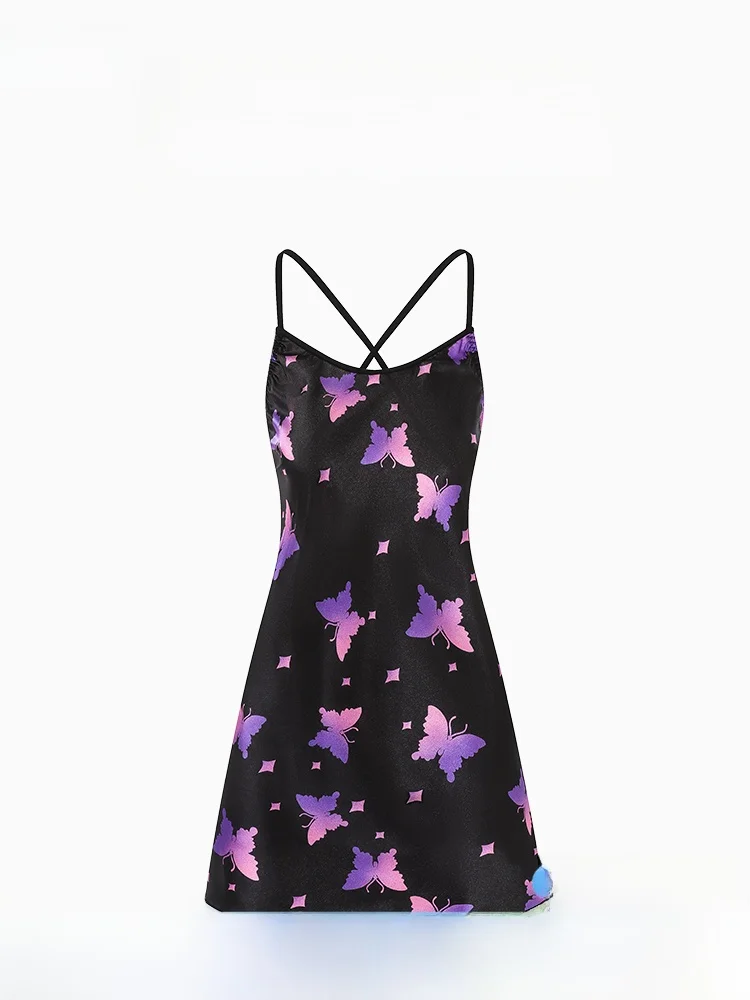 

APOTCARE Print Sexy Bal Che Women's Sweet Deep V Smooth Silk Spwear Summer Home Clothes ort Dr