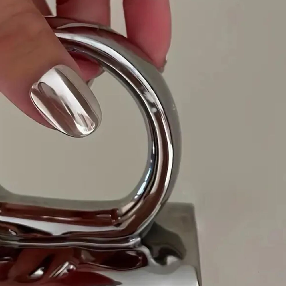 1 tarro de 0,5g, espejo metálico, polvo cromado para uñas, láser, plata, blanco, pigmento para frotar uñas, esmalte de Gel UV, decoración artística de uñas