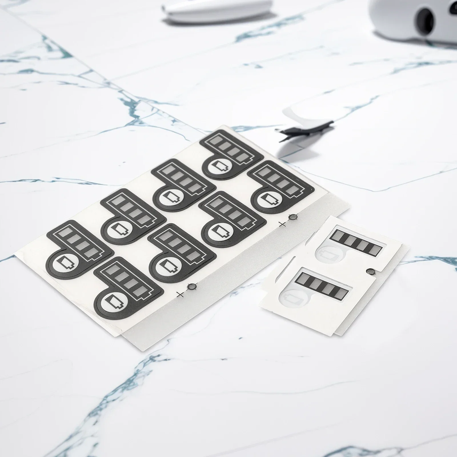 

Batteries Compatibility Sticker Label Pack Consisting of Ten Individual Units Designed Specifically For Different Voltage Types