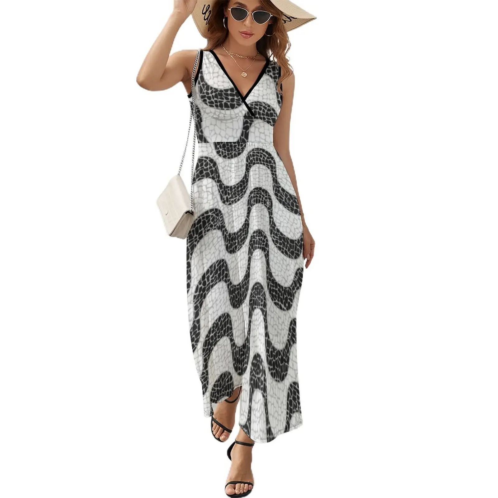 

Copacabana Beach sidewalk Sleeveless Dress dress for women 2024 Dresses summer clothes