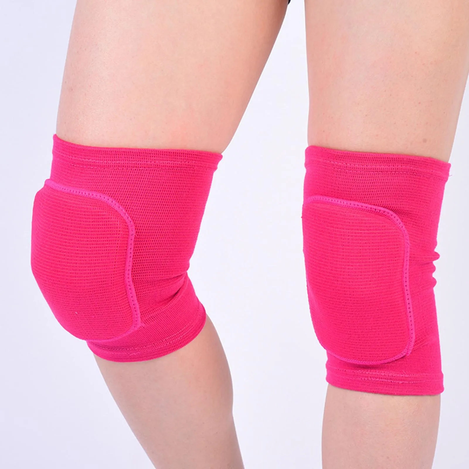 2 Stück Sport-Kompressions-Knieschützer, elastischer Knieschutz, verdickter Schwamm, Kniebandage, Unterstützung für Tanzen, Workout, Training – Detail 9