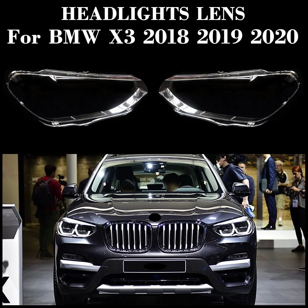 

Front Headlamp Transparent Cover Lampshade Lamp Shell Masks Headlight Shade Lens Plexiglass For BMW X3 2018 2019 2020