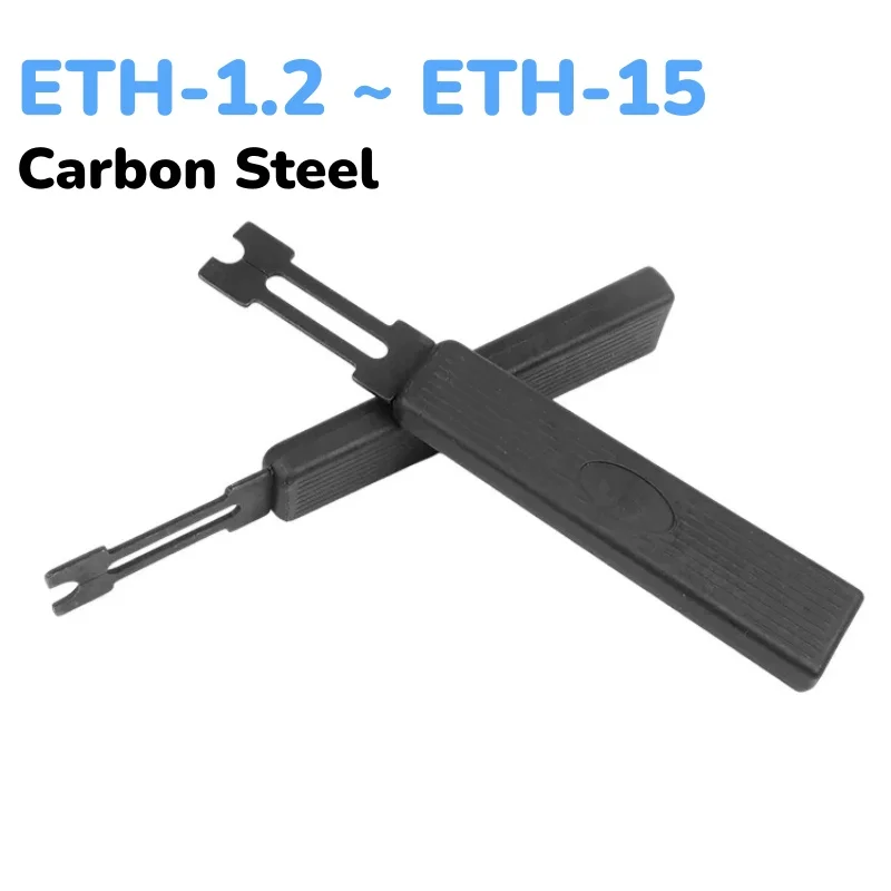 ETH-1.2 ~ ETH-15 OD 3~30mm Black Carbon Steel Circlip Plier Retaining Ring Pliers E-shaped Fork Circlip Fork Retaining Ring