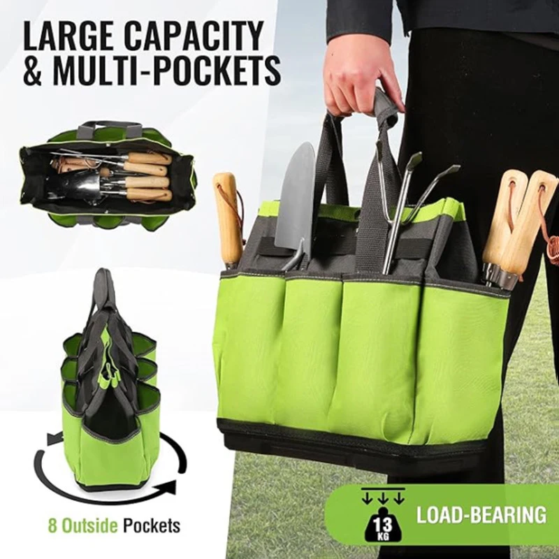 

Multifunctional Tool Bag Outdoor Garden Tools Organizer Professional Wear Resistant Waterproof Bags Portable Oxford Tool Bag