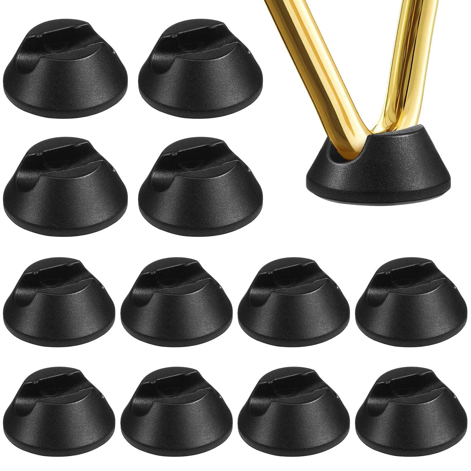 

16 Pcs Chair Fastening Tools Hairpin Protector Feet for Foot Leg Table Floor Protectors Black Abs Rubber