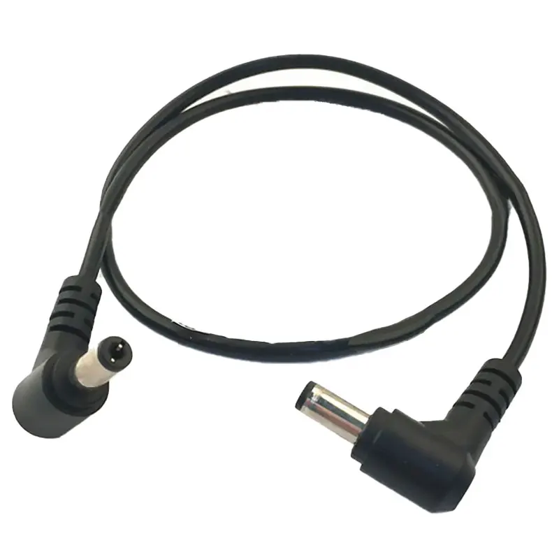 

DC Power Plug L-shaped 5.5X2.1mm / 2.5 male 90 Right Angle Jack with Cord Connector Cable 18AWG 0.5M