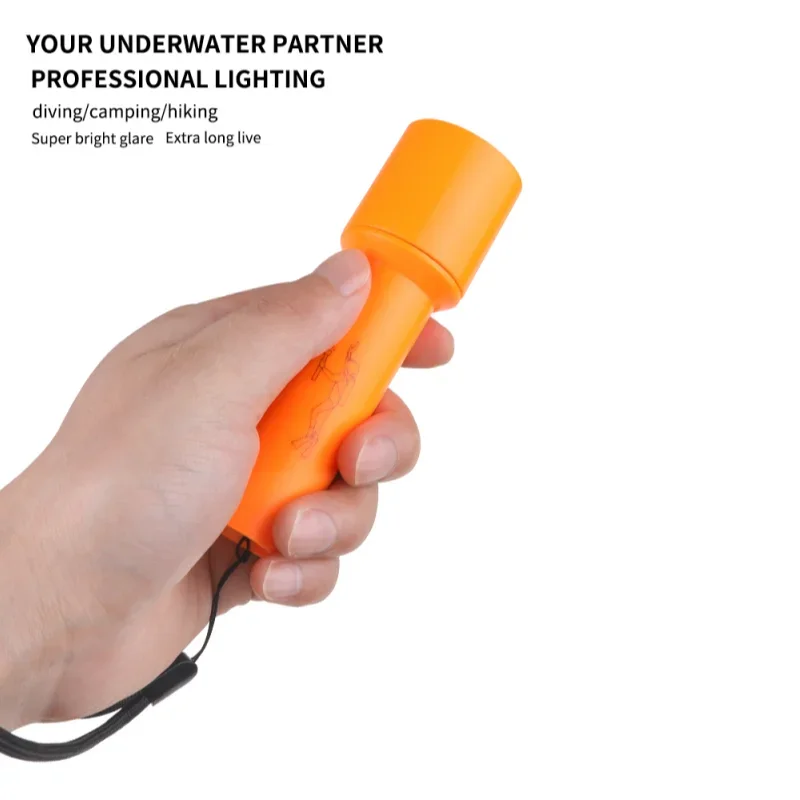 JIASHUAIXIN T6 مصباح يدوي قوي للغوص خفيف الوزن وثابت التركيز برمائي في الهواء الطلق