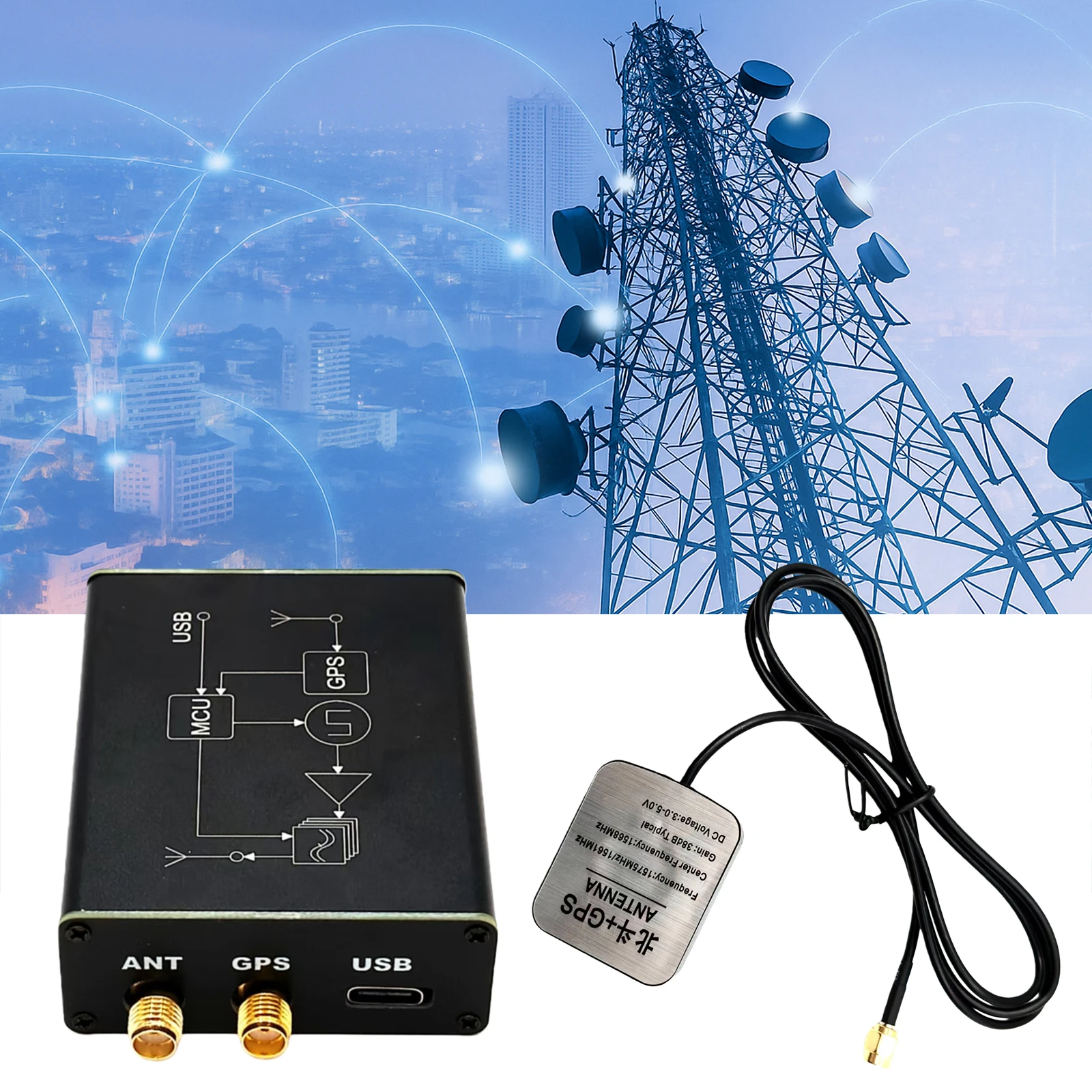 1-30MHz SI5351 WSPR Transmitter Hardware with TCXO GPS Auto QTH Positioning 23dBm Connector for Test Measurement Tool