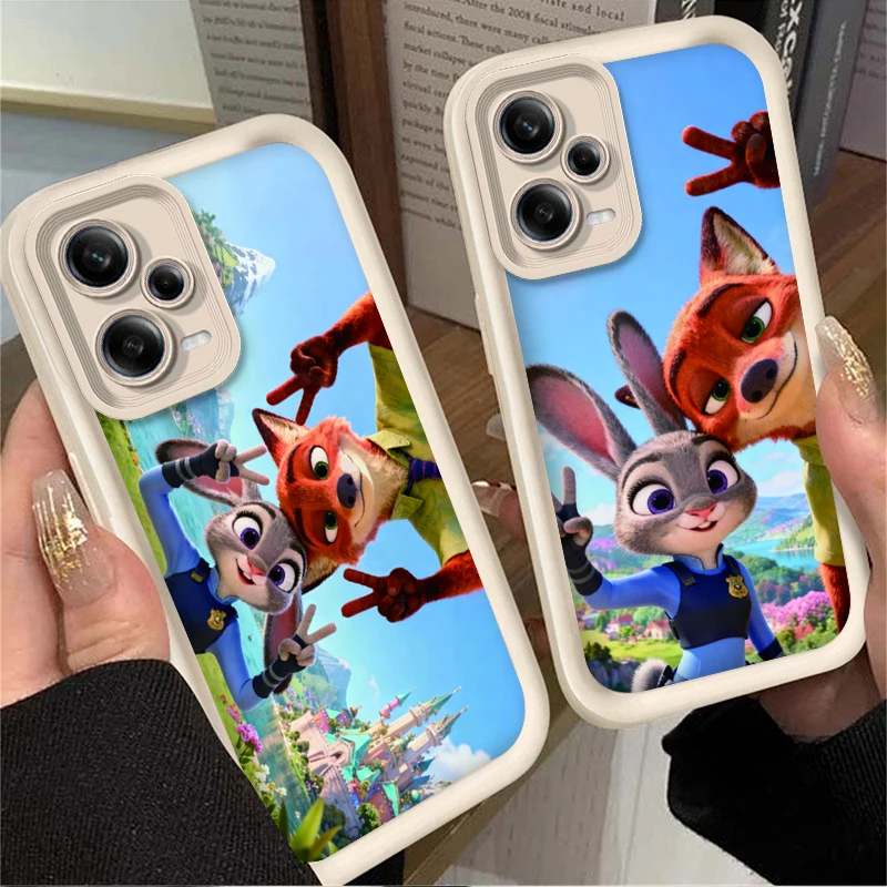 Zootopia Judy Hopps Nick حافظة لهاتف Xiaomi Redmi A5 A4 A3 A3X A2 A1 Plus 13X Redmi K80 Ultra K70 K70E K60 K60E K50 K40 K40S K30