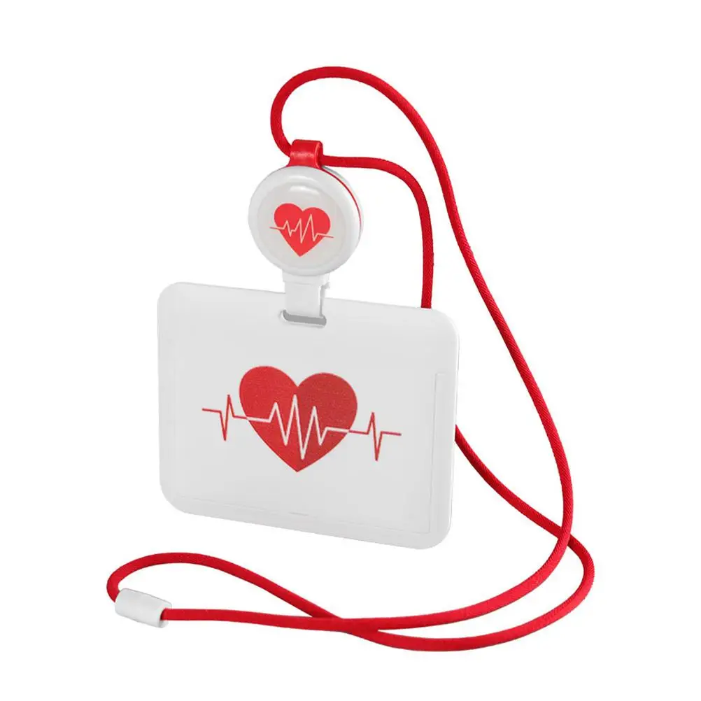 Certificate Lanyard Set ID Cards Holder Retractable Reel Nurse Badge Name Badges for Doctors Practical ABS Polyester Material