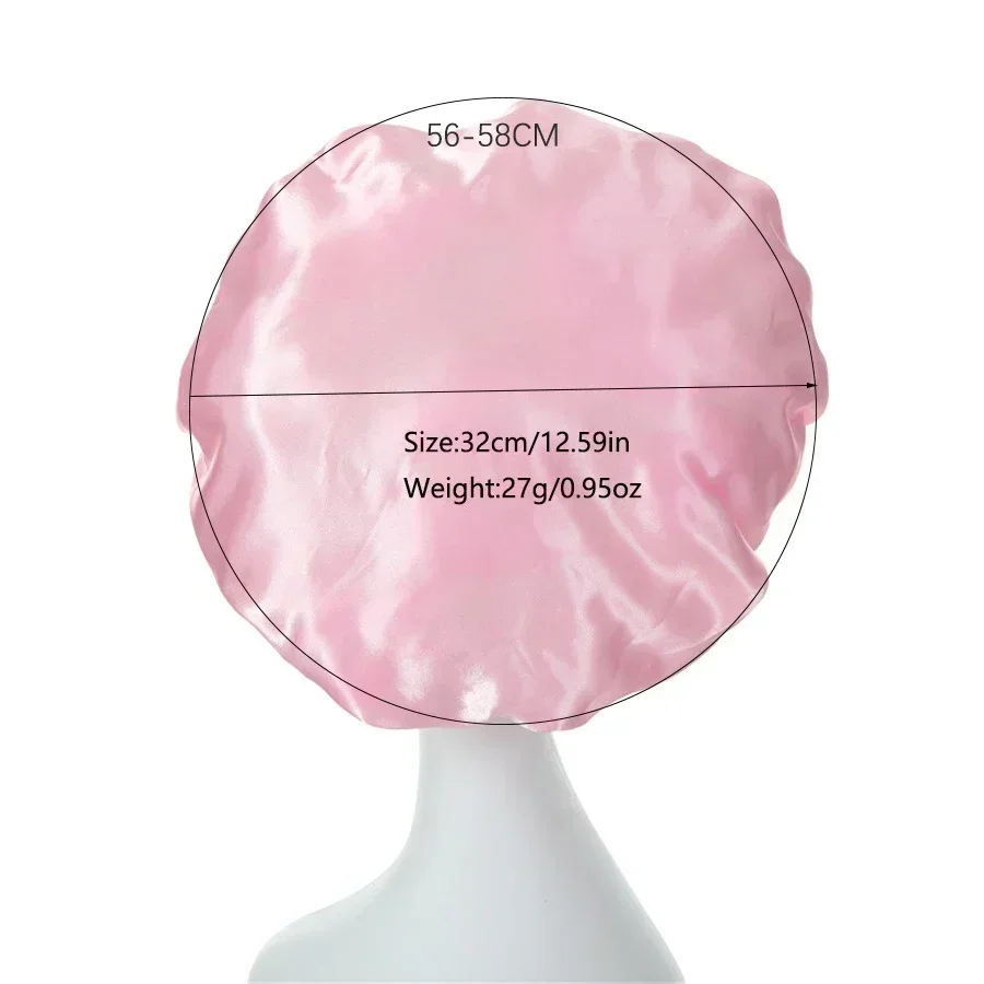 Women\'s Satin Solid Wide-brimmed Sleeping Hat Night Sleep Cap Hair Care Bonnet Nightcap For Women Men Unisex Cap bonnet de nuit