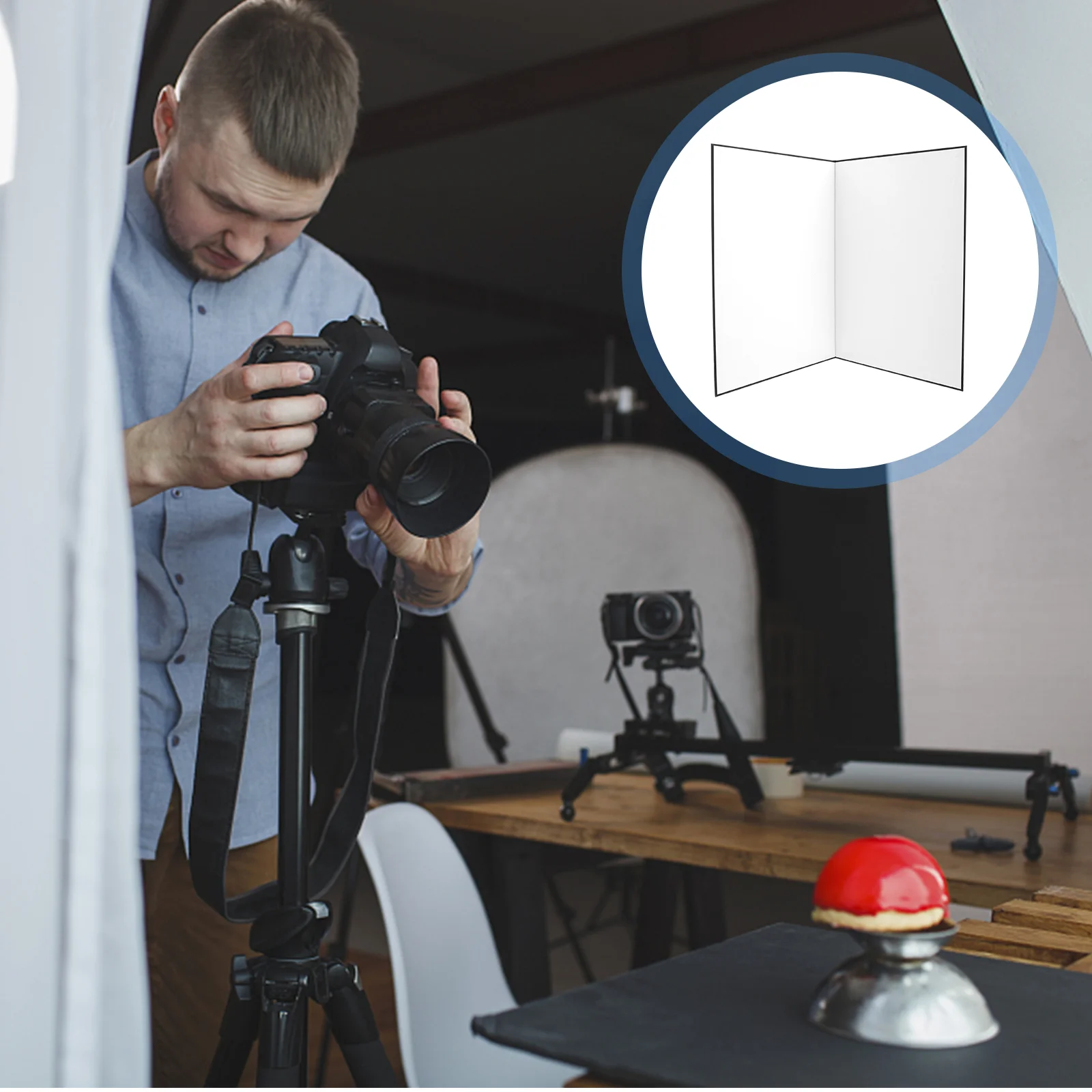 Paperplates A4 Fill Light Board Reflective for Still Photography Accessory Black Reflector Cardboard Travel