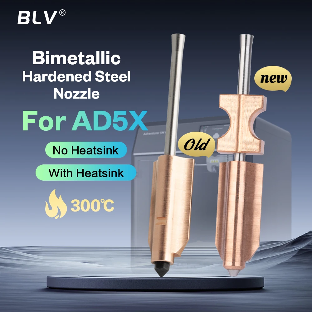 

BLV® Flashforge AD5X Bimetallic Hardened Steel Nozzles New Upgraded Detachable Nozzle 3D Printer Parts