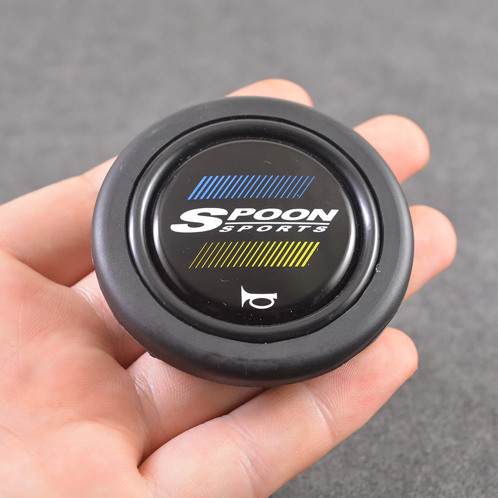 Jdm Style Universal Spoon Sport Modified Car Race Racing Sport Steering Wheel Horn Button