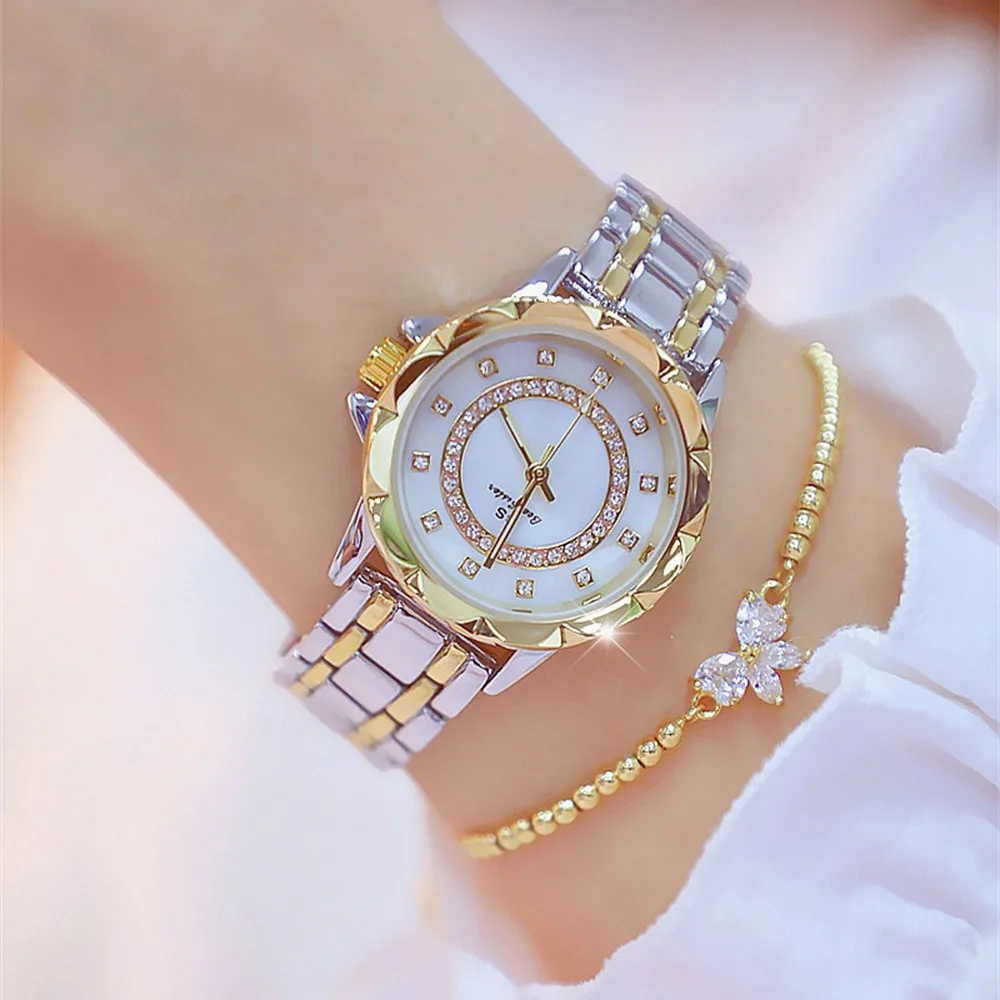 Diamond Women Luxury Brand Watch 2023 Rhinestone Elegant Ladies Watches Gold Clock Wrist Watches For Women relogio feminino 2023