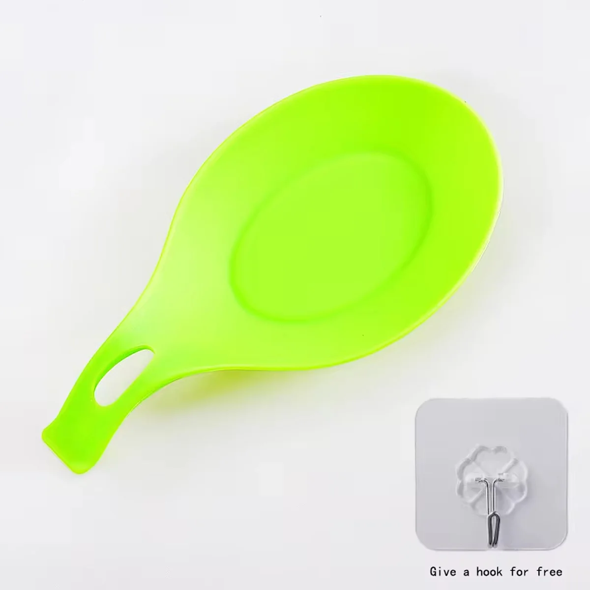 News 1pcs Four-Color Silicone Nontoxic Insulated Spoon Kitchen Storage Non-Slip Shelf Spoon Spatula Shelf Household Accessories