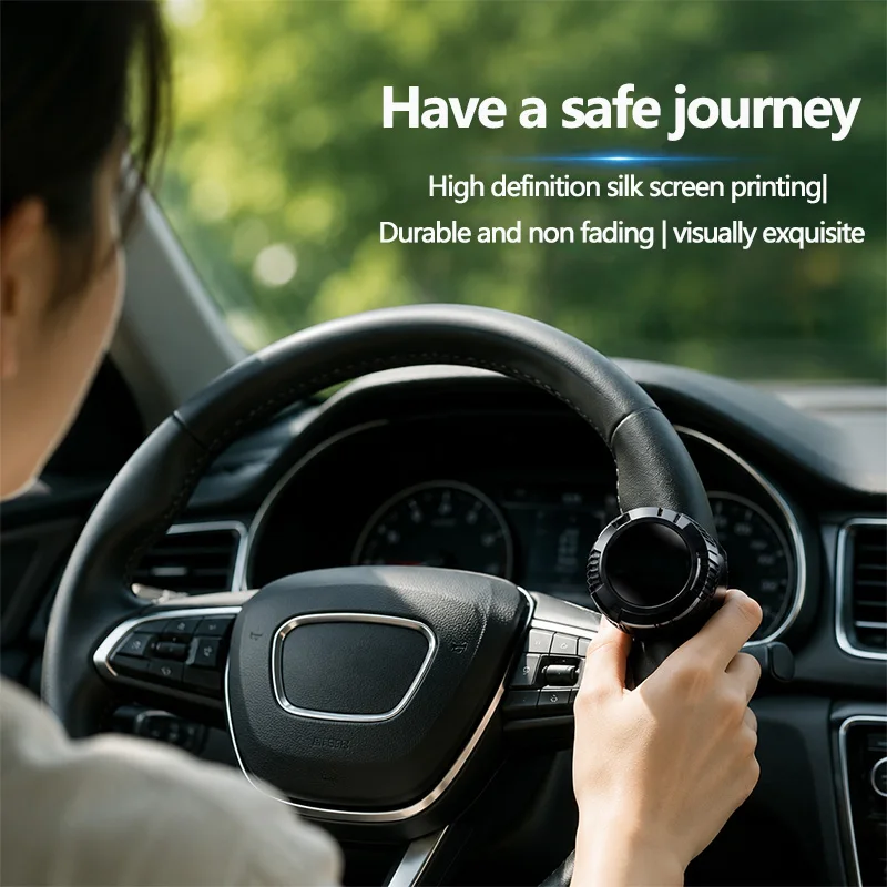 360-Degree Rotating Vertical Groove Anti-Slip Steering Wheel Power Assist for Truck, Sedan, SUV, and Electric Vehicles with Bear