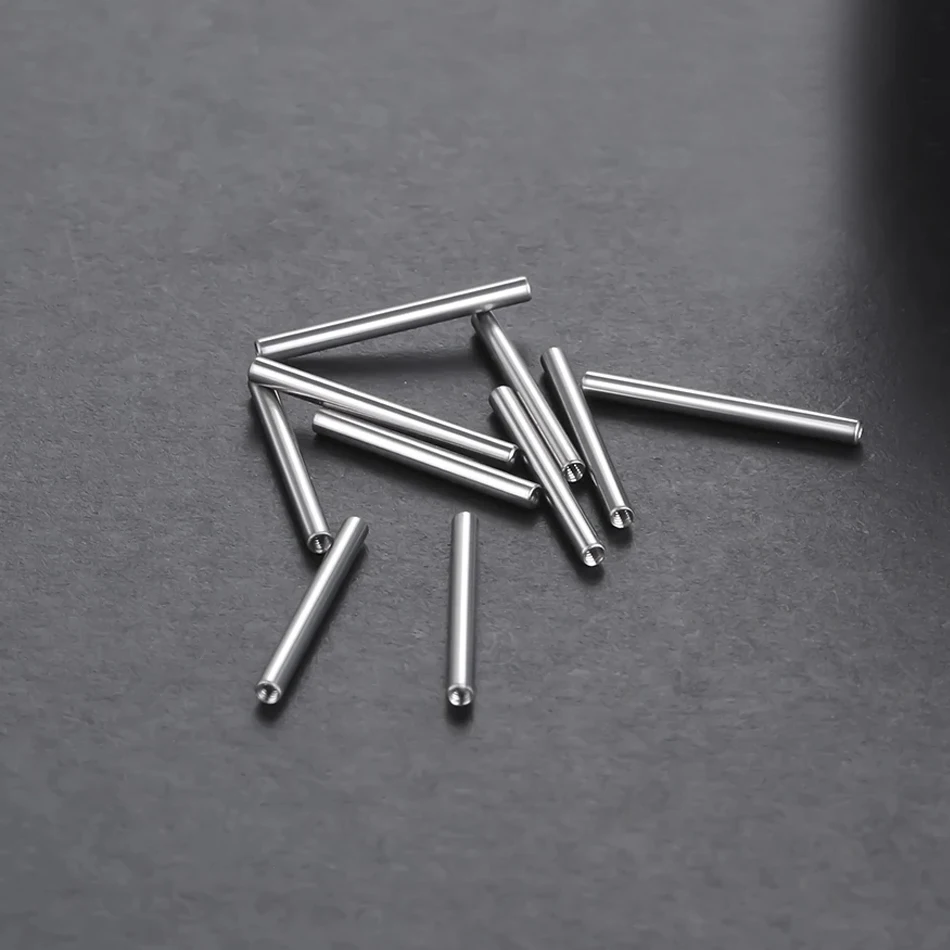 1PCS F136 Implant Grade Titanium 14G 16G Internally Threaded septum Barbell Shaft Jewelry Accessories