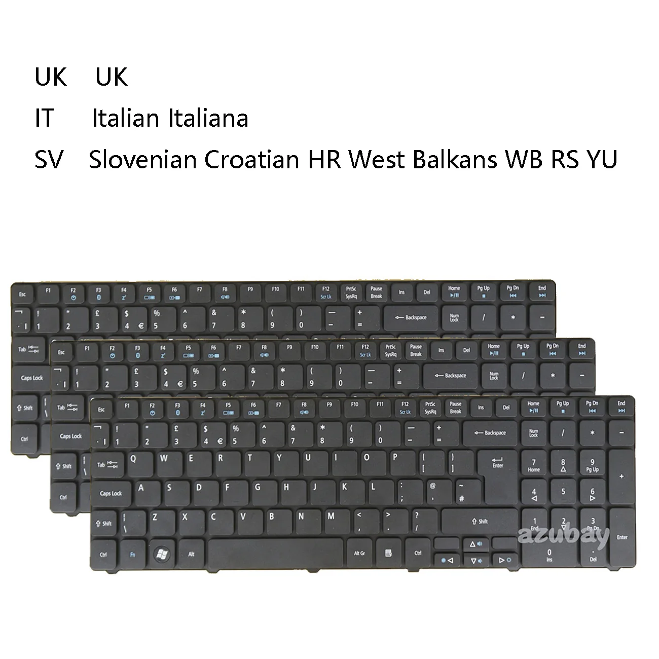 Klawiatura UK Słowensko-Horacko-Włoska dla Acer Aspire 5745Z 5749 5749Z 5750 5750G 5750Z 5750ZG 5810T 5810TG 5810TZ 5810TZG