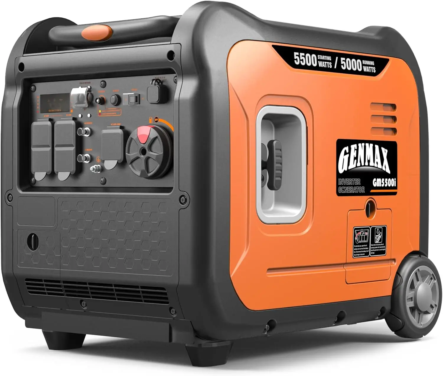 Portable Generator，5500W Ultra-Quiet Gas Engine,  Eco-Mode Feature, Ultra Lightweight for Backup Home Use