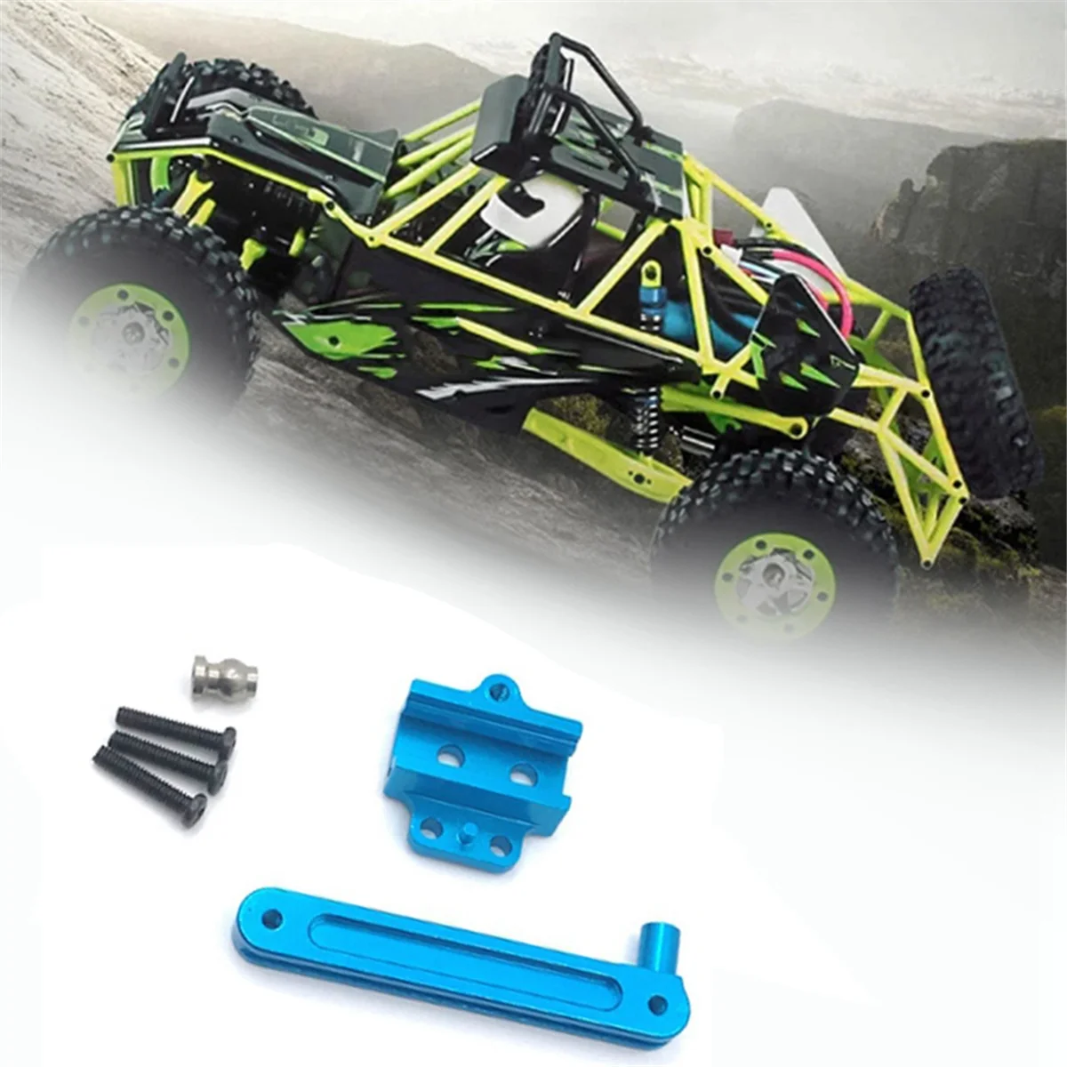 Kit di aggiornamento dello sterzo in lega di alluminio per Wltoys 12427 12428 12429 12423 accessori per pezzi di ricambio per auto RC