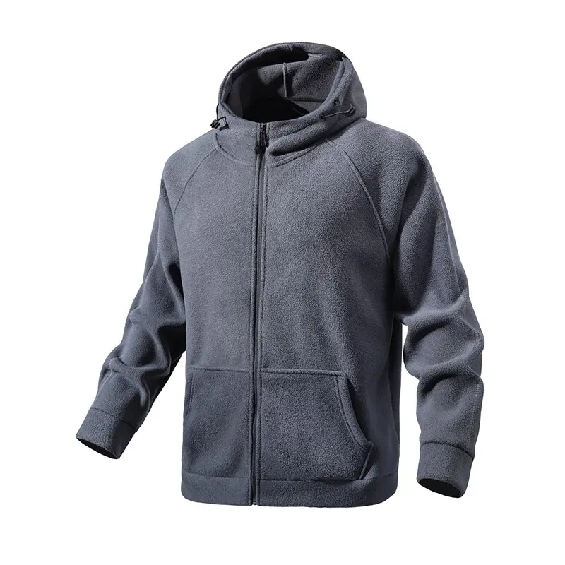 

2024 Autumn and Winter New Fashion Solid Color Thick Warm Sports Hoodie Men's Casual Loose Comfortable Large Size Coat M-3XL