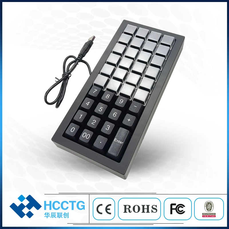 Imagem -03 - Teclado Pos Mecânico Programável com Cartões de Tarja Magnética Kb40 Alta Qualidade 40 Chaves