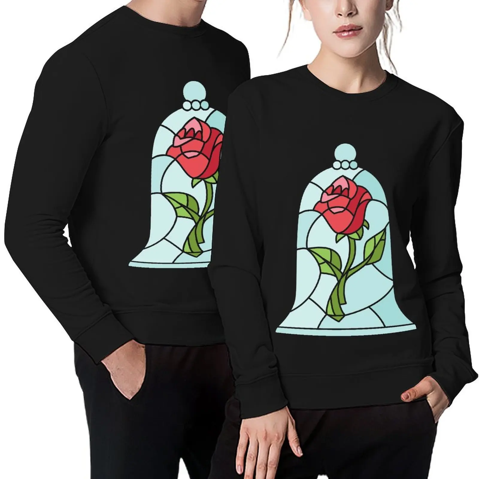 

Enchanted Rose Pullover men wear anime clothes aesthetic clothing korean style clothes winter man sweatshirt