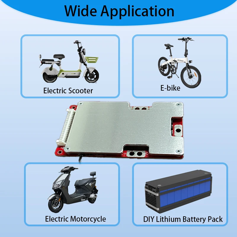 10S-16S BMS 40A 50A Lithium Battery Protection Board for Electric Scooter, E-Bike Electric Two Wheeler