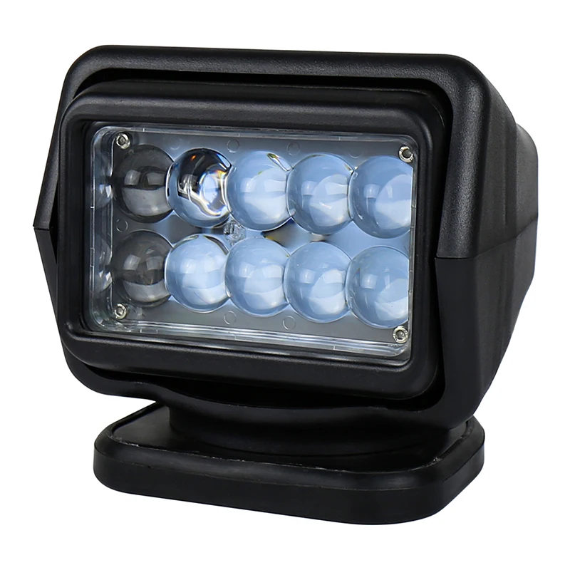 Vehicle Auxiliary 360 Degree Searchlight Rotating Remote Control 50W LED Search Light for Car Boat 4x4 Truck