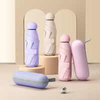 Mini Capsule Umbrella Sunny Rainy Umbrella Rainproof Anti-UV Sunshade Umbrella Pocket Sunscreen Light Umbrella Portable Paraguas