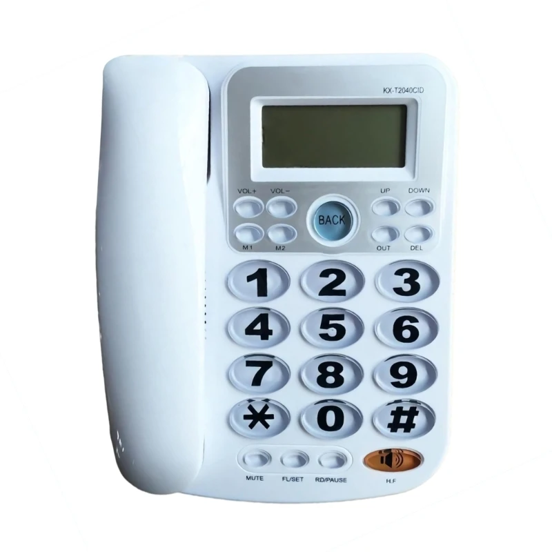 KX~2040CID Simple Landline Phone Corded Telephone with LCD Caller Display Big Button BatteryFree Telephones