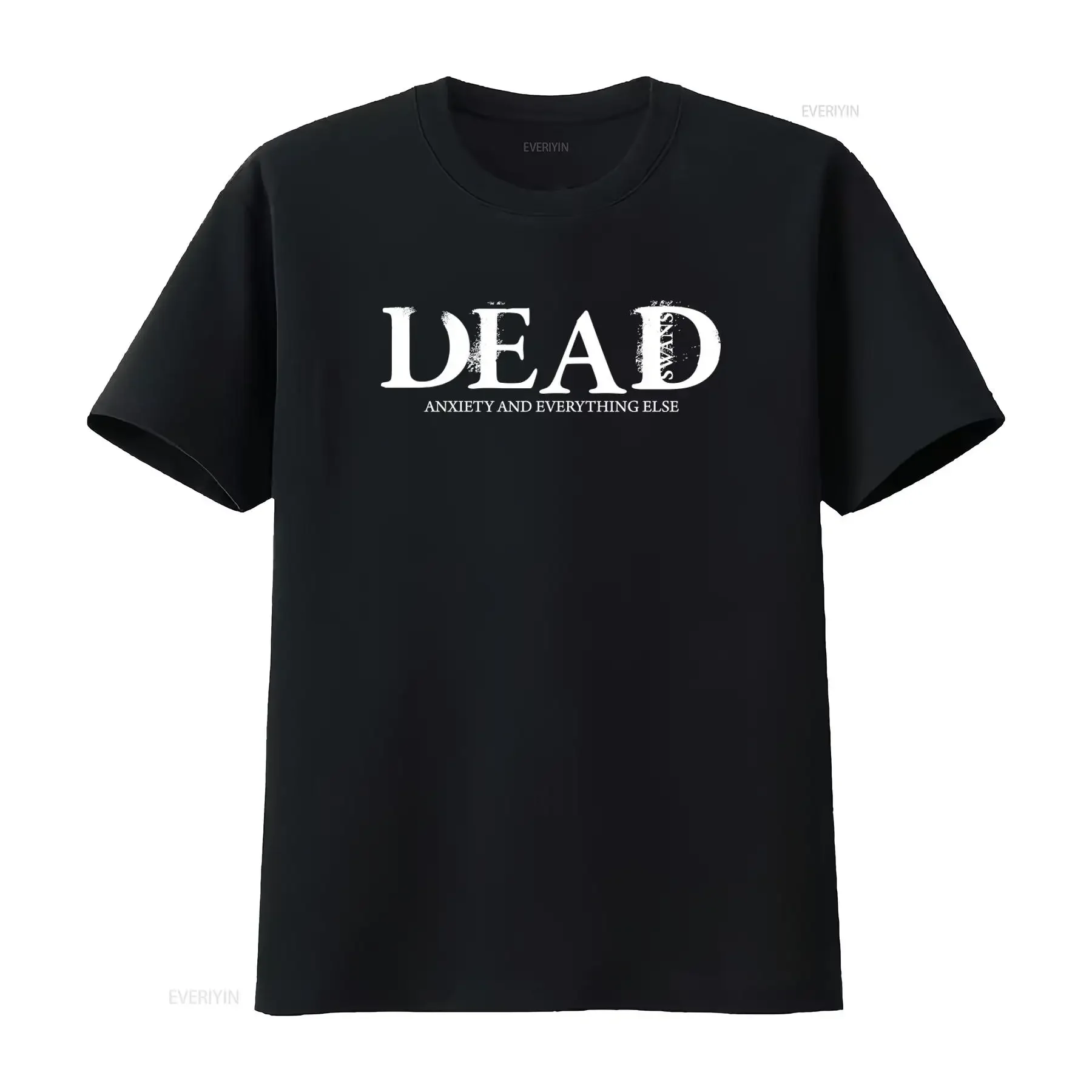Dead Swans Band T Shirt Size Large Anxiety And Everything Else Design vintage Washed graphic Breathable fashion streetwear