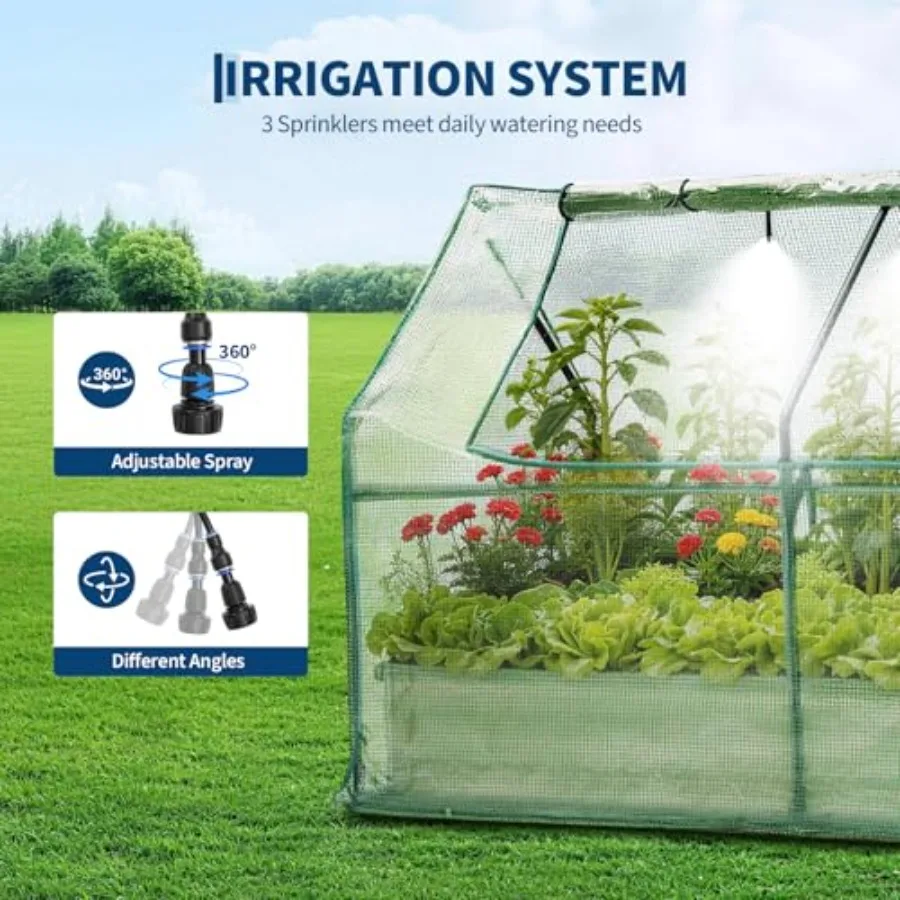 x1 Feet Raised Garden Bed with PE Cover and Self-Watering System view 4